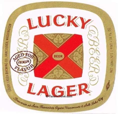 Item 64834 1963 Lucky Lager Beer Label
