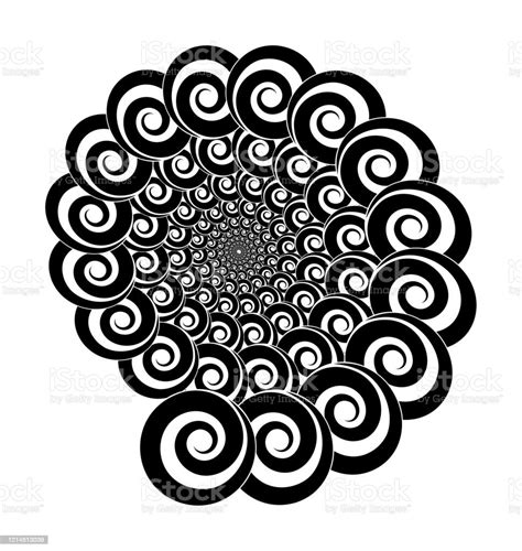 Abstract Vector Spiral Shape On A White Background Isolated Spiral