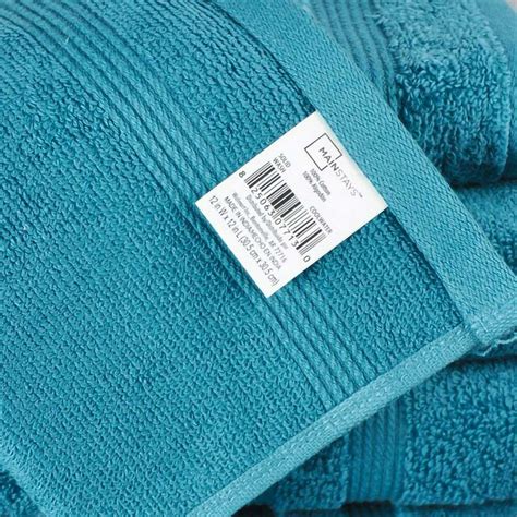 Mainstays Performance Anti Microbial Solid Piece Towel Set Coolwater