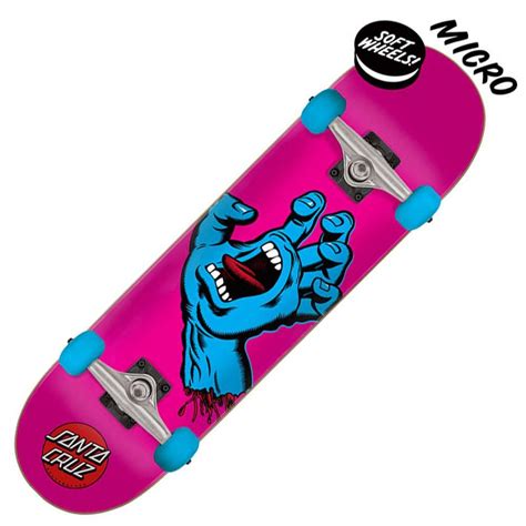 Santa Cruz Skateboards Screaming Hand Pink Micro Complete Skateboard 6