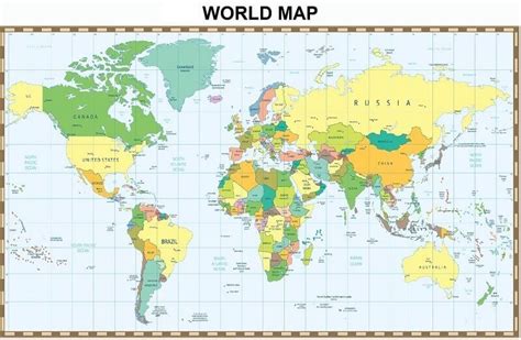 9 Mẫu Bản đồ Thế Giới đep Nhất Về Tự Nhiên Hành Chính Giao Thông