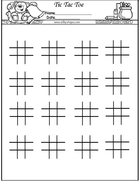 Tic Tac Toe Grid Printable Printable Word Searches