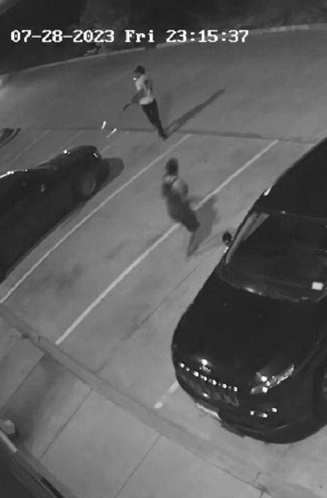 Texas Motel Surveillance Video Shows Moment Man Riddles Car Of