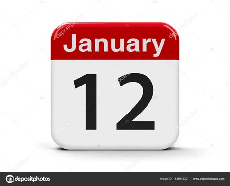 12th January Calendar — Stock Photo © Oakozhan 161954530