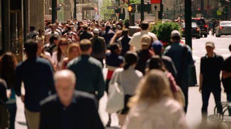 Crowded avenue. New York City. US. People walking in busy street of Manhattan. Stock Footage,# ...