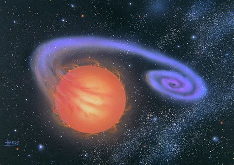 Artork Of A Binary Star System With A Black Hole Photograph By David A