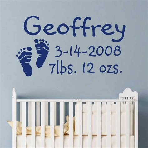 Baby Footprints Nursery Decal Vinyl Wall Lettering Wall Quotes