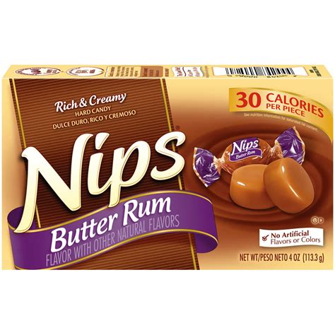 Nips Butter Rum Hard Candy 4 Oz