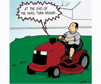 Funny Cartoons Technology Start Lawn Hilarious Riding