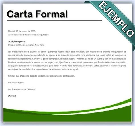 ¿cómo Hacer Una Carta Formal