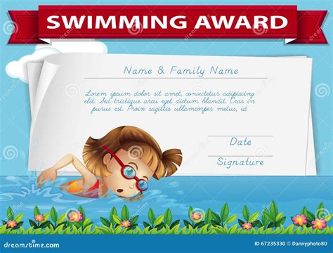 Swimming Certificate Templates Free Creative Professional Templates