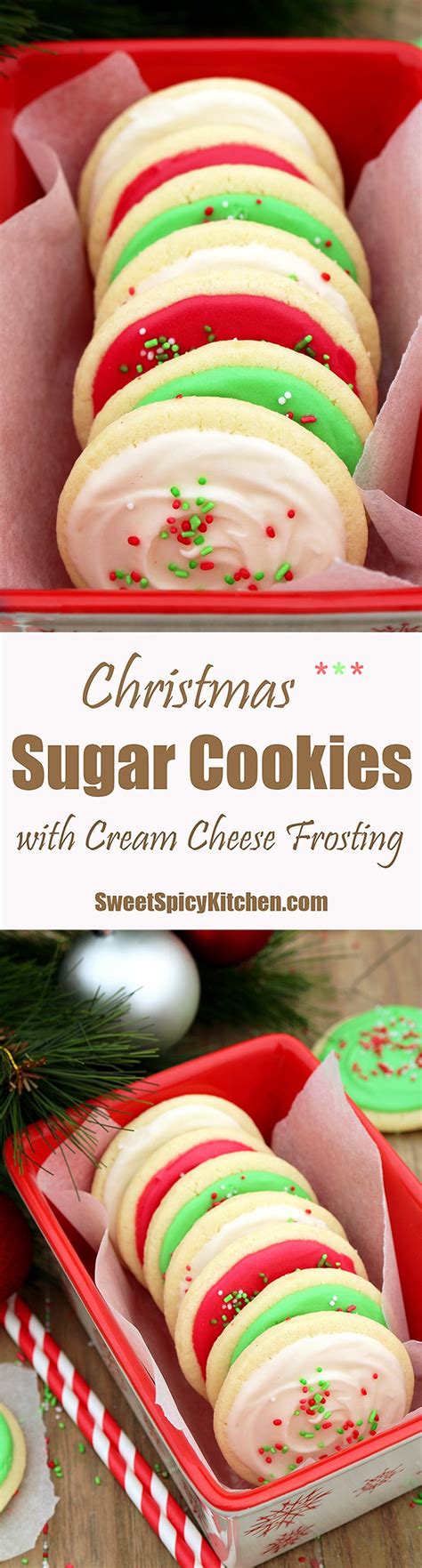 Combine the flour and salt; Christmas Sugar Cookies with Cream Cheese Frosting are ...