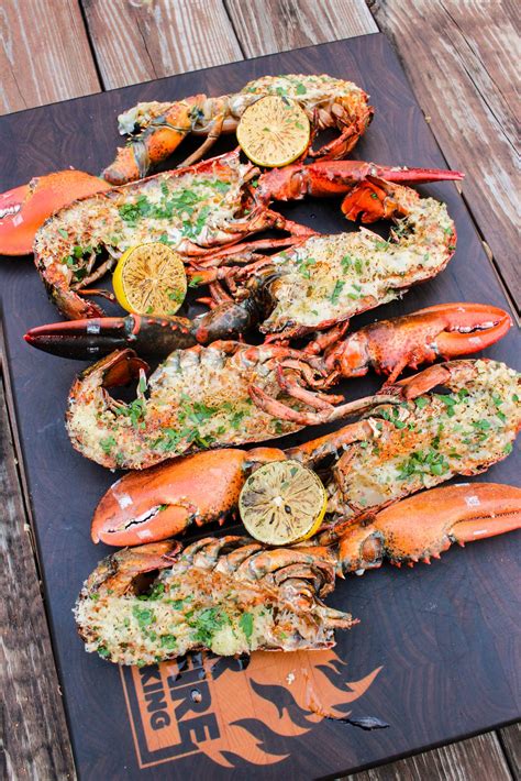 Grilled Lobster With Garlic Butter Recipe Over The Fire Cooking