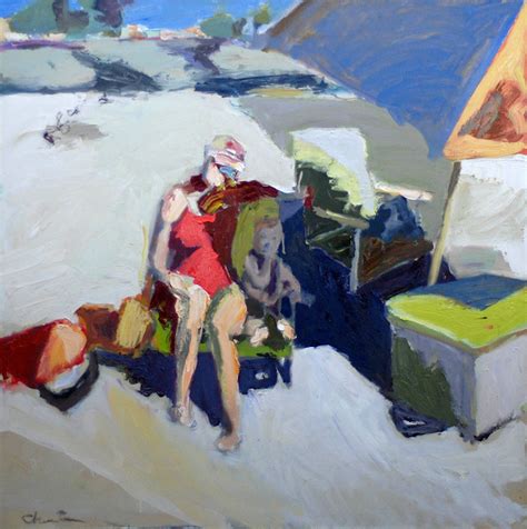 Linda Christensen Two Figures At The Beach The Pacific Art Foundation