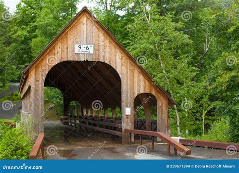Wooden Covered Bridge Stock Photo Image Of Historic 239671394