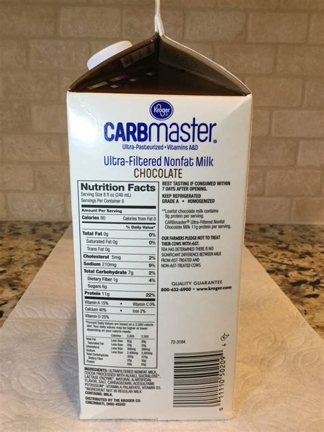 Kroger Carbmaster Ultra Filtered Nonfat Chocolate Milk — Chocolate Milk