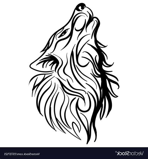 Howling Wolf Head Drawing Free Download On Clipartmag