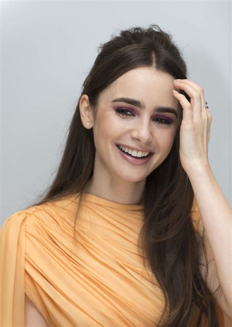 Lily Collins Hair Lily Jane Collins Lilly Collins Gq Orange Chiffon