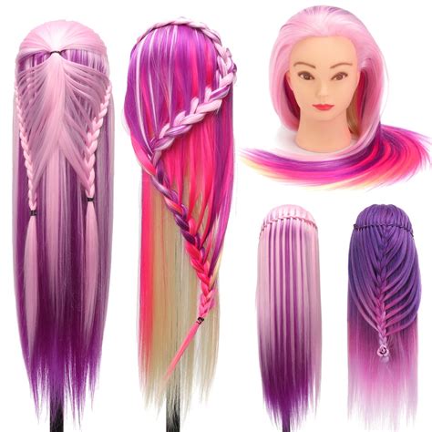 27 Colorful Hair Styling Practice Training Head Mannequin Head