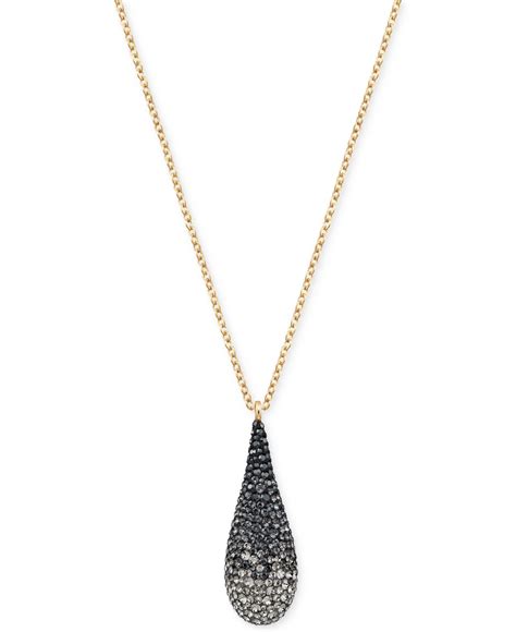 Swarovski Gold Plated Gold Plated Crystal Abstract Pendant Necklace In Metallic Lyst