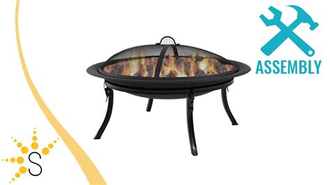 Sunnydaze 29 Inch Portable Folding Fire Pit With Carrying Case And