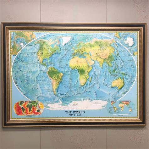 3 Piece Map Of The World Frames Map