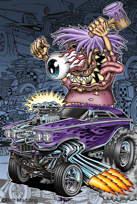 Britt Madding Hot Rod And Monster Artist Gallery 2 Cartoon Rat