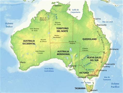 Australia relieve La guía de Geografía