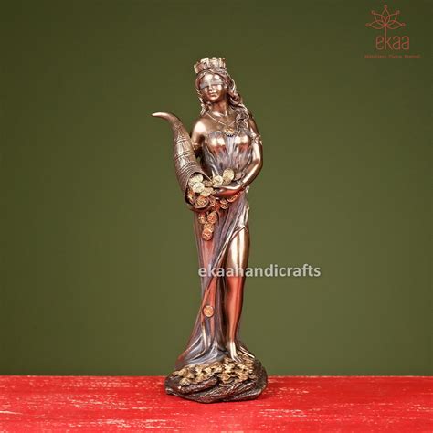 Roman Goddess Fortuna Good Luck Fortune Tykhe Statue Ekaa Handicrafts