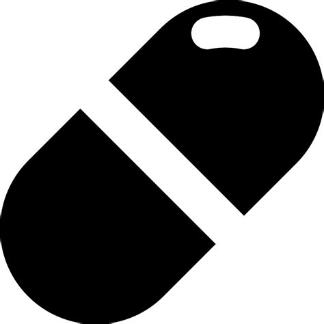 Medicine Capsule Vector SVG Icon SVG Repo