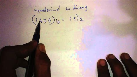 Hexadecimal To Binary Number Conversion Youtube