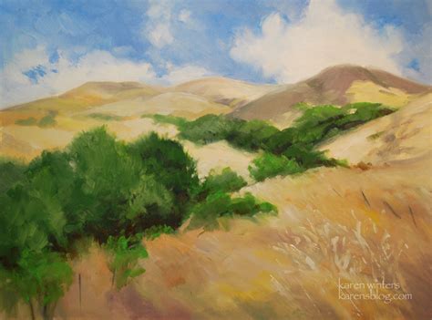 When California Hills Turn Gold California Impressionist Landscape