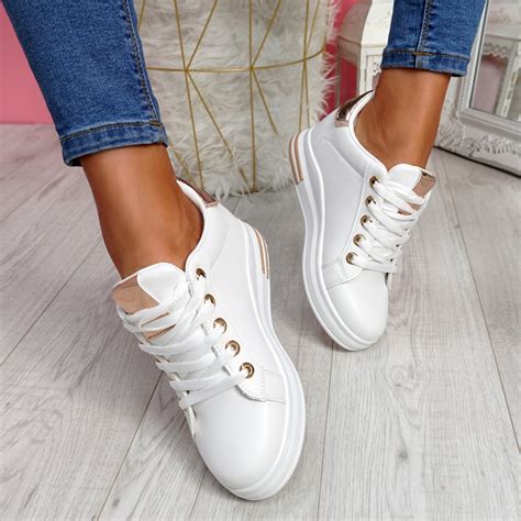 Womens Ladies Wedge Trainers Lace Up Slip On Party Sneakers Women Shoes Size Uk Ebay