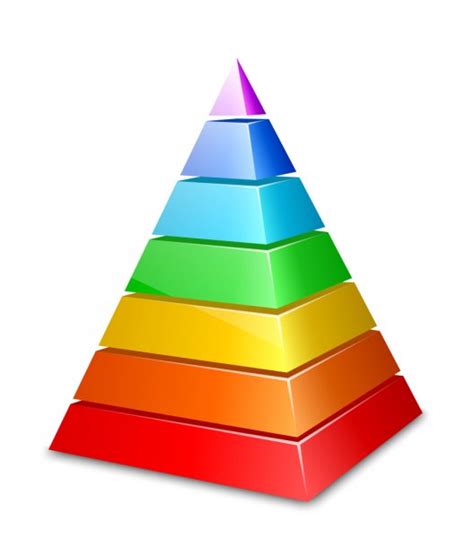 Color Layered Pyramid Vector Illustration — Stock Vector © Realvector