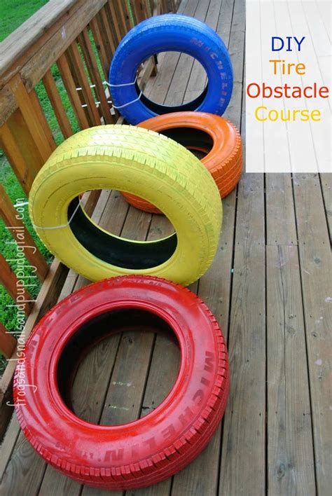 Help them work it off with an obstacle course. DIY Tire Obstacle Course - FSPDT