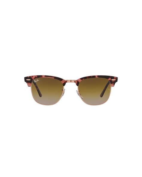 Ray Ban Rb3016 Clubmaster Square Sunglasses In Brown Lyst