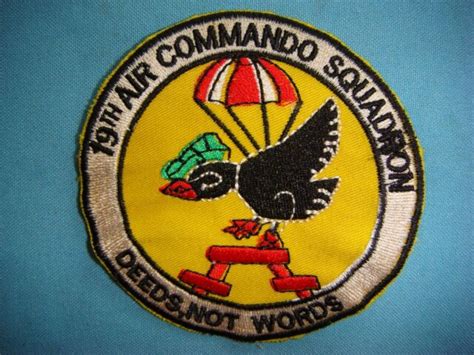 Vietnam War Patch Us 19th Air Commando Squadron Deeds Not Words