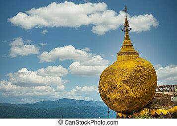 Golden Rock Kyaiktiyo Pagoda Myanmar Golden Rock Kyaiktiyo Pagoda Famous Myanmar