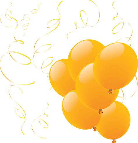 Yellow Balloons Png Image Transparent Image Download Size 3450x3584px