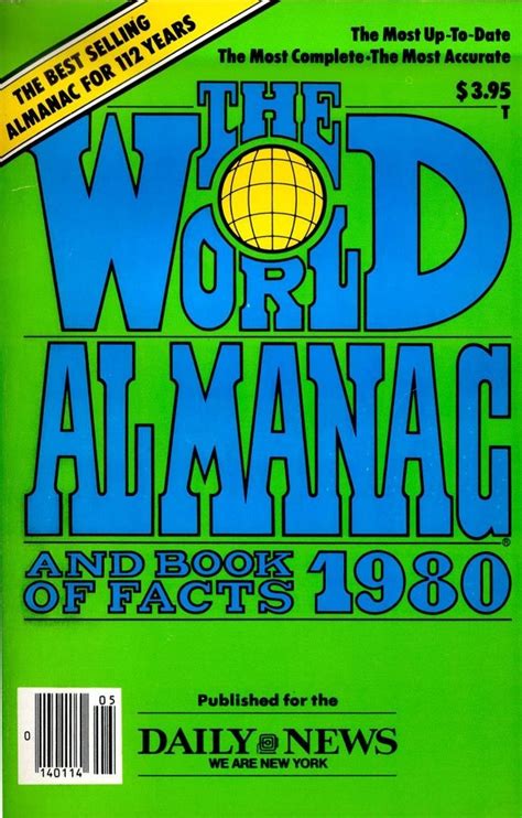 The World Almanac And Book Of Facts 1980 World Almanac Books Facts