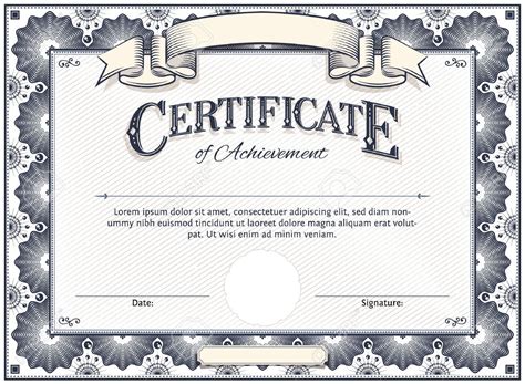 Diploma Or Certificate Template With Custom Typography Royalty Free