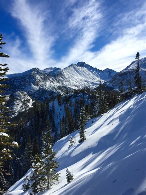 mountain, Snow, Trees, Colorado, Rocky Mountain National ...