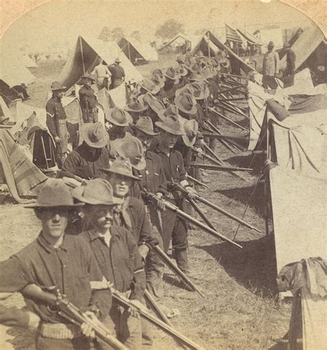 Lot Rare Stereoview U S Troops Spanish American War