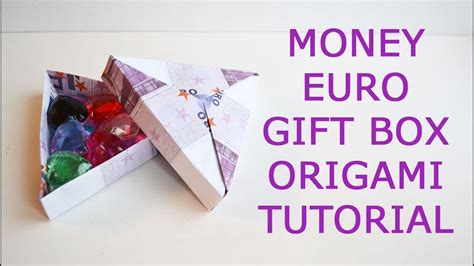 Money box surprise gift dollar idea craft gift box tutorial idea how to make explosion box thank you for watching please Money Euro Gift Box Origami Tutorial DIY - YouTube