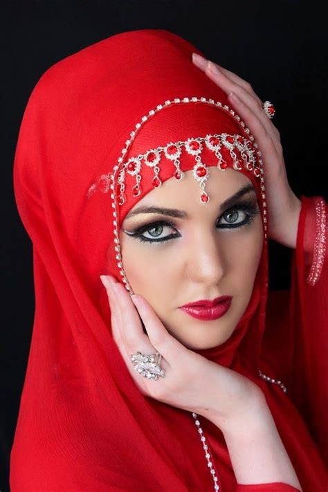Red Hijab Bridal By Mysterious Beauty People Fashion Red Hijab Bridal Most Beautiful Faces