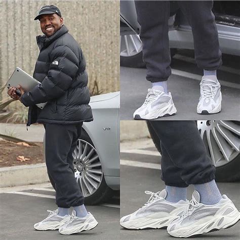 Kanye West Wearing Yeezy 700 Wave Runner Kanye West Adidas Launch