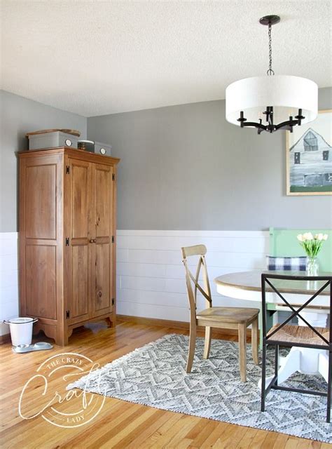 My Faux Shiplap Chair Rail And Farmhouse Dining Room Reveal Dining