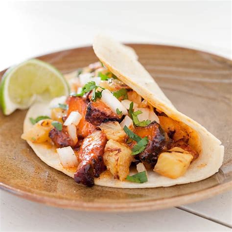 Spicy Pork Tacos Al Pastor America S Test Kitchen Recipe