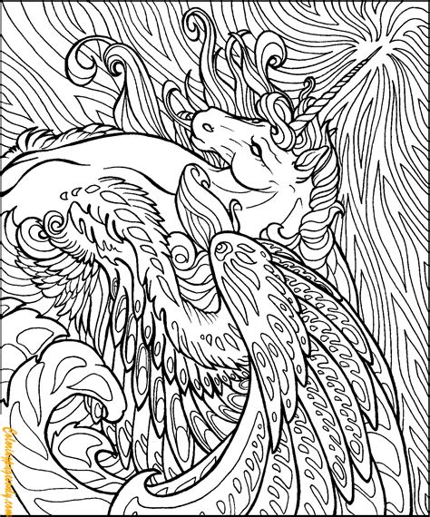 Unicorn Horse Coloring Pages - Hard Coloring Pages - Coloring Pages For