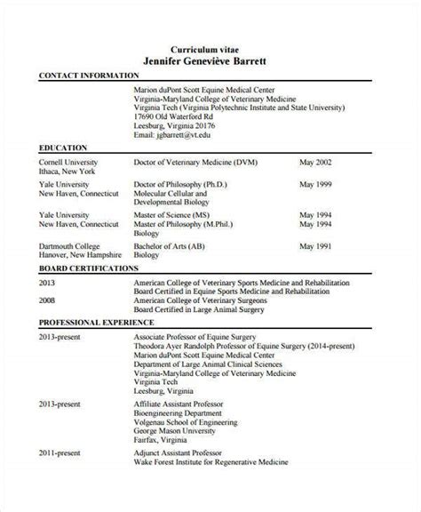 Typically, the length of cv is much longer than the resumes, which usually with one page, while a blank cv template pdf is at least 2 or 3 pages. 9+ Doctor Curriculum Vitae Templates - PDF, DOC | Free ...